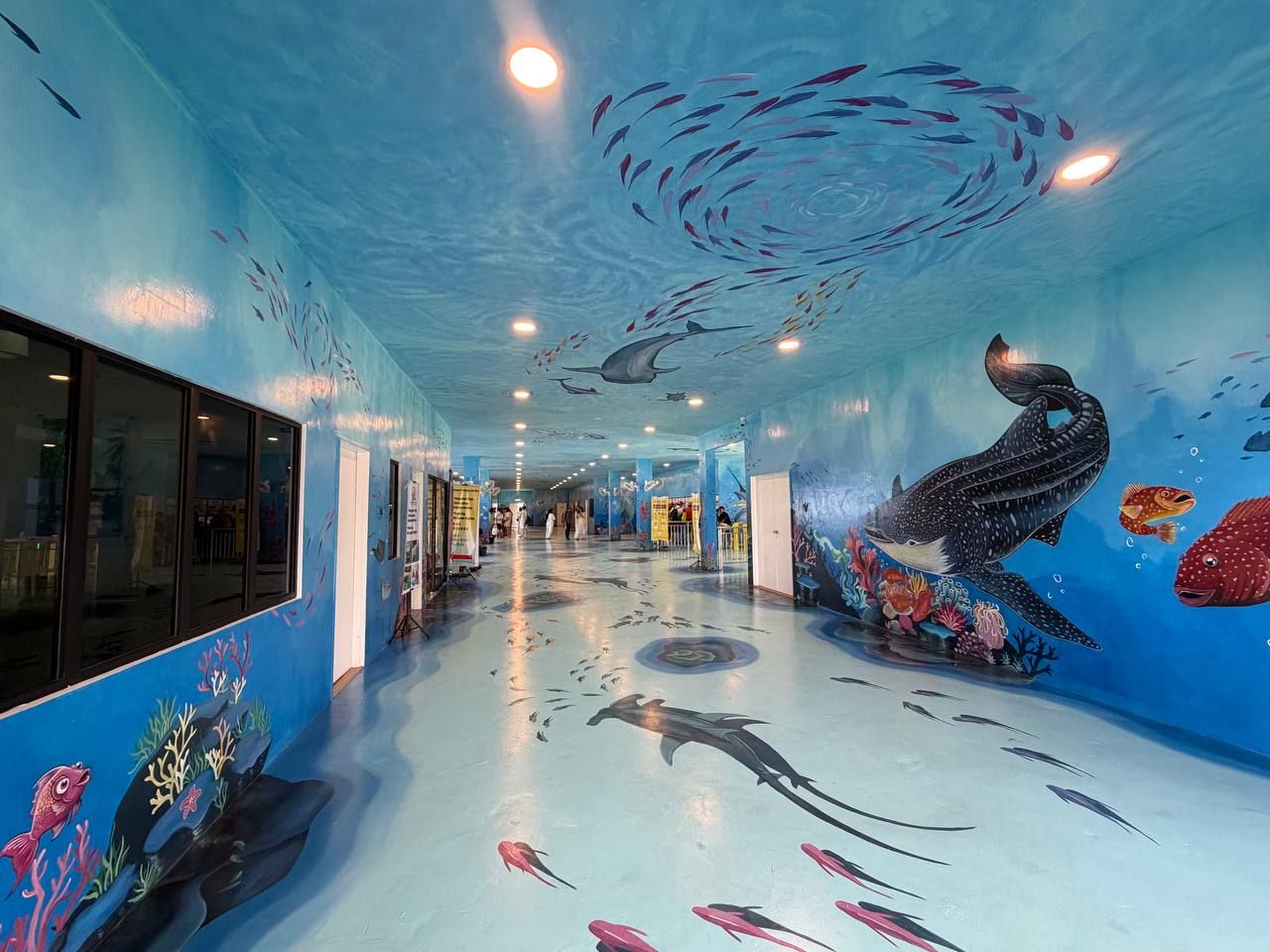 Whale Shark Corridor Mural