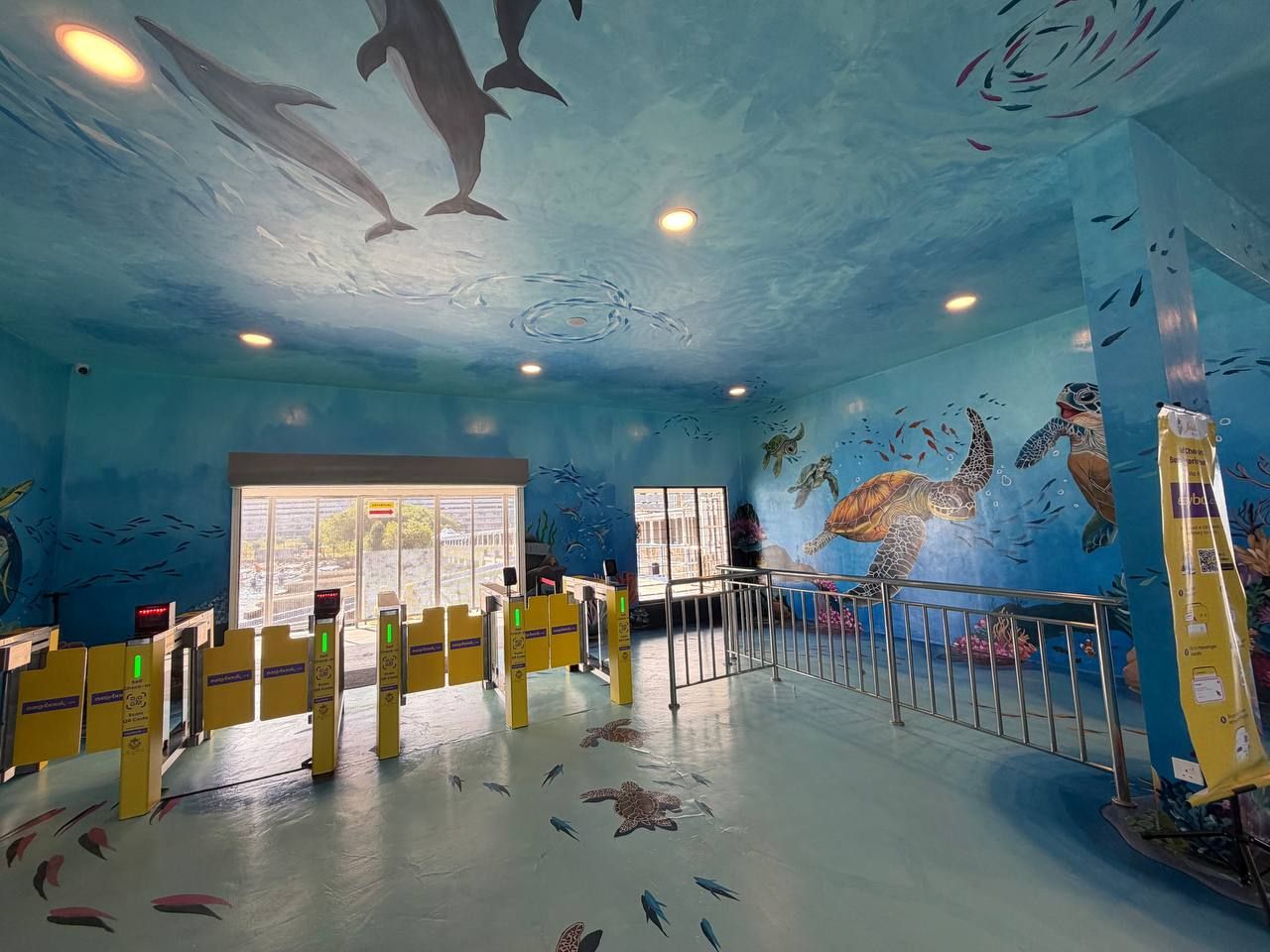 Turnstile Dolphin & Turtle Murals