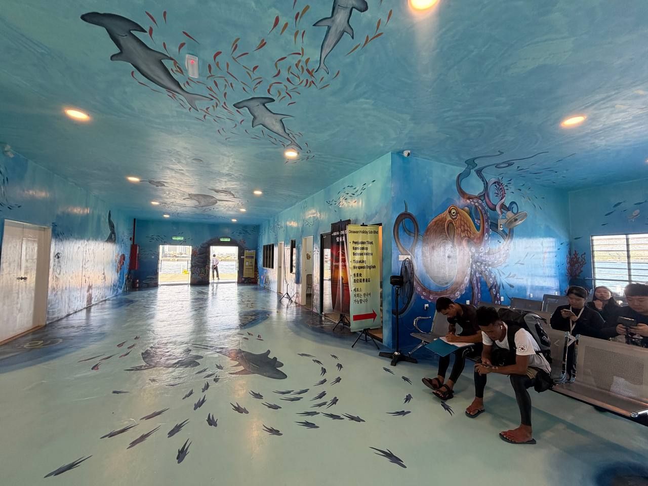 Hammerhead & Octopus Mural